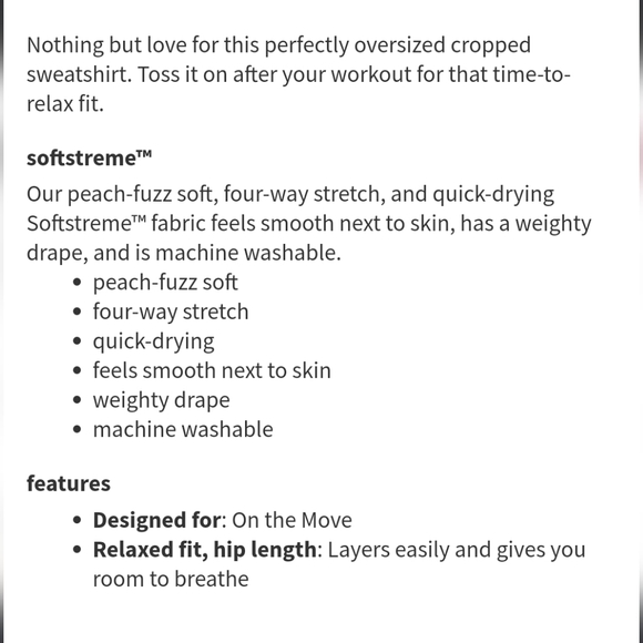 lululemon Softstreme Perfectly Oversized - Picture 6 of 8